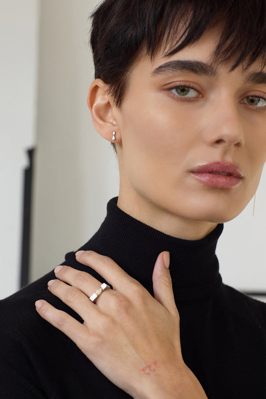 Boucle d'oreille Two Drops en or