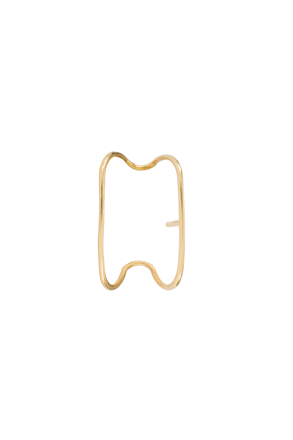 Open V gold earring
