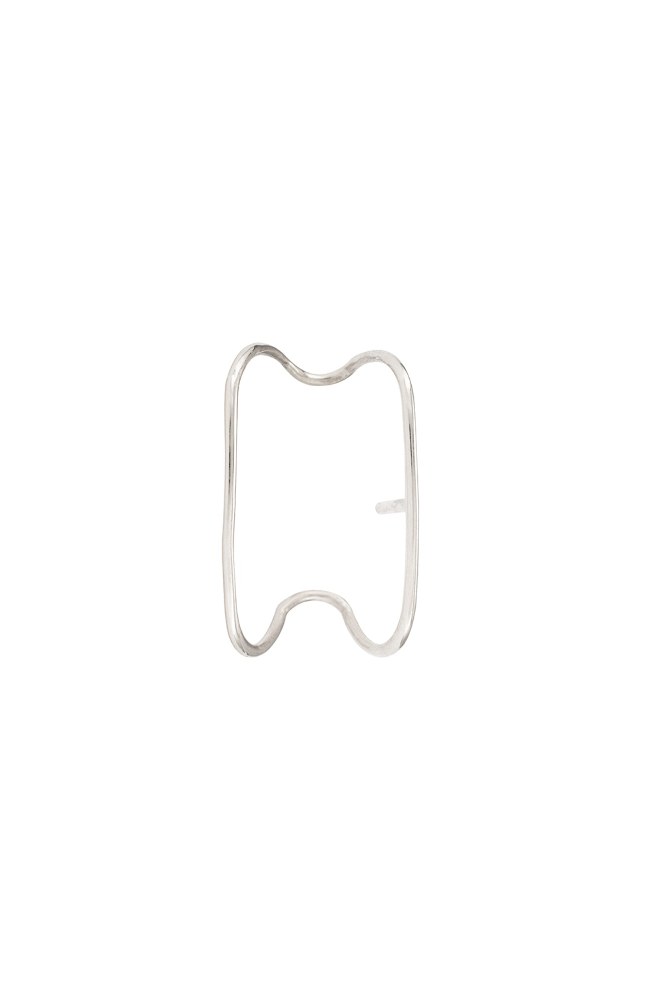 Open V gold earring