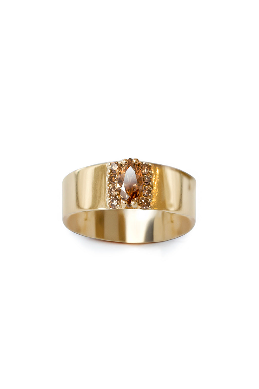 Marquise Brown Diamonds Band Ring