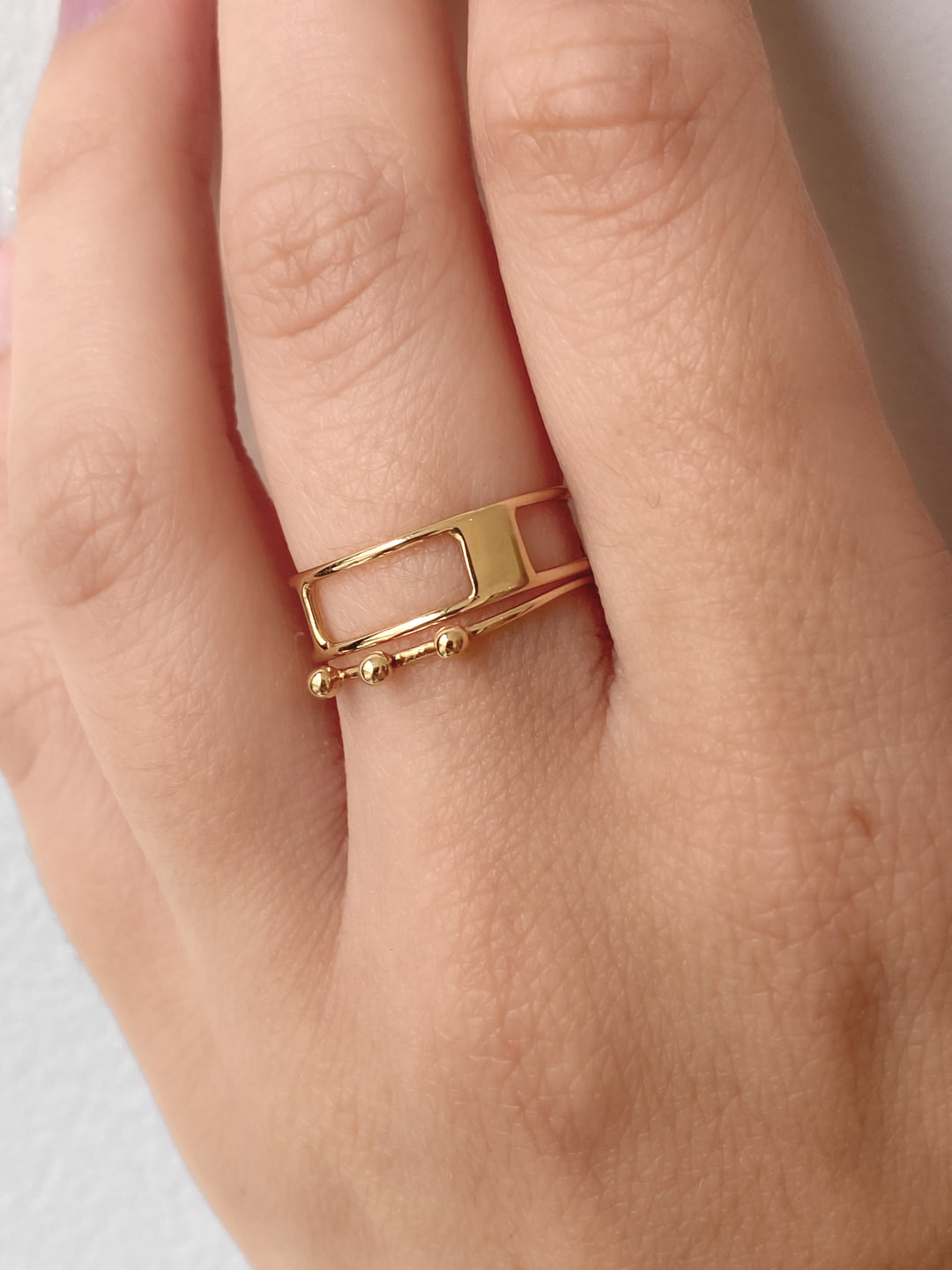Anillo Doublestaff  de oro