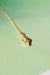 Drop Baguettes Gold Necklace in 18k yellow gold with diamonds and a 5 mm topaz, designed by Sansoeurs.