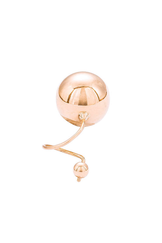 Pendiente Double Sphere de oro