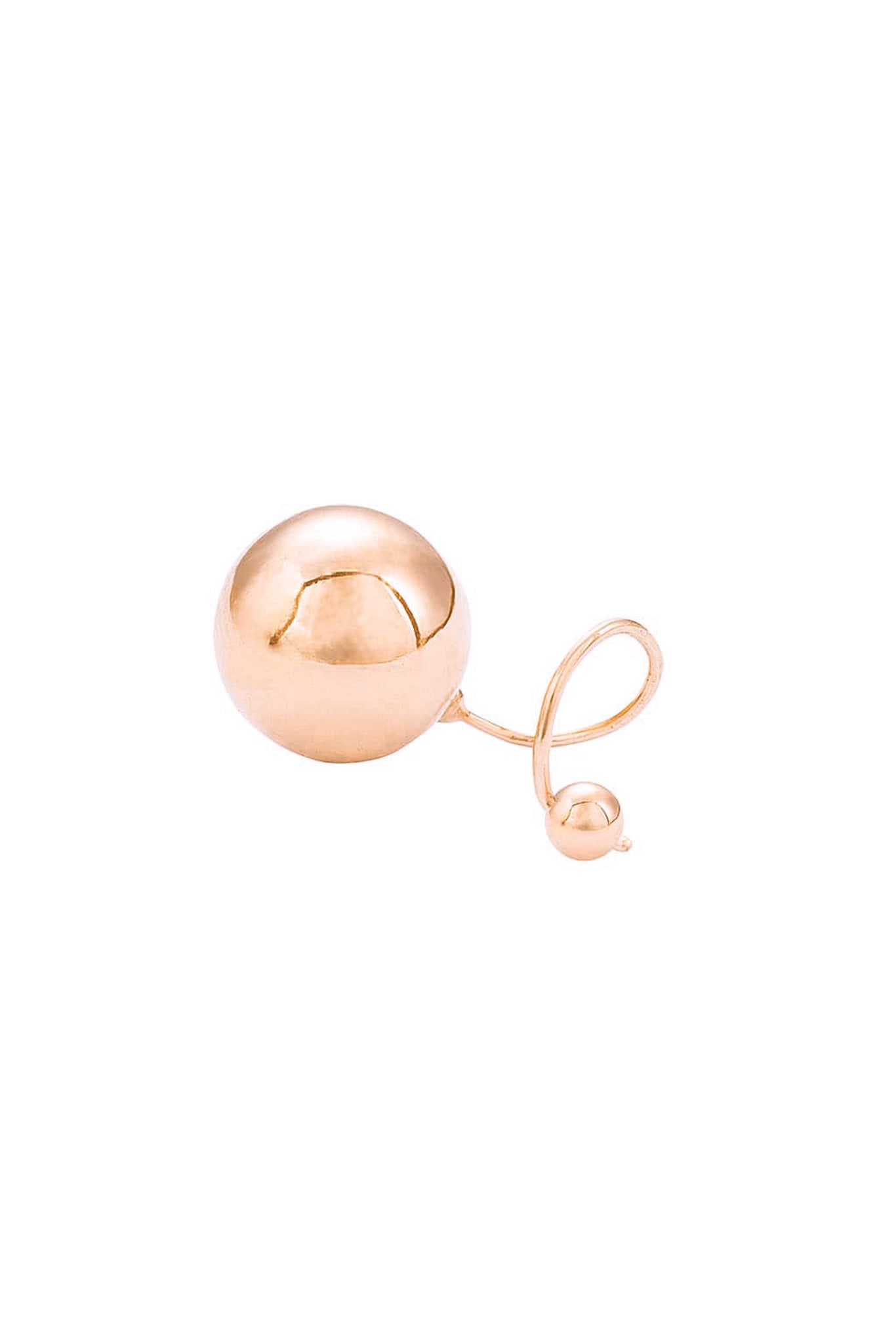 Pendiente Double Sphere de oro