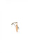 Little feather earring in rose and white gold with diamonds, front view