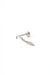 Little feather earring in white gold with diamonds, front view