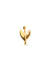 Close-up of the Floral Mini Bangle in 18k gold by Sansoeurs, featuring an arrow-like organic form and small sphere