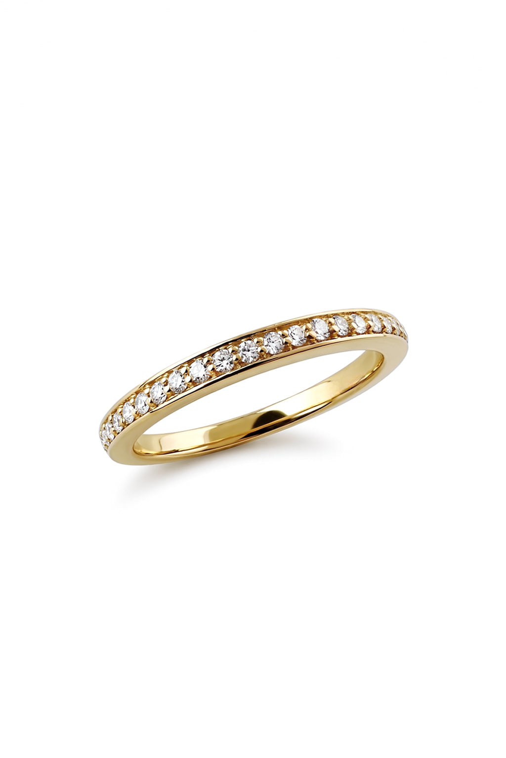 Half Pave gold ring