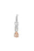 Long Wife Morganite Gold Earring in 18k white gold with diamonds, topaz and morganite, designed by Sansoeurs.