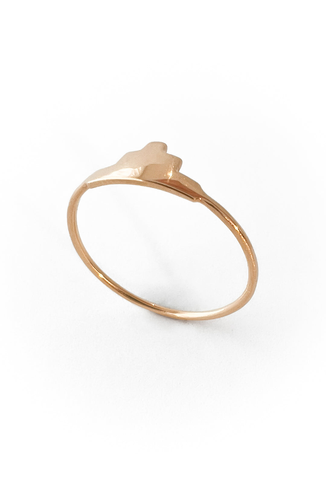 Small 18k rose gold ring çNavajo