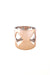 Ring with diamonds in 18k rose and white gold