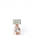 Pink Morganite Drop Earring in 18k white gold with diamonds and morganite 8×6 mm, designed by Sansoeurs.
