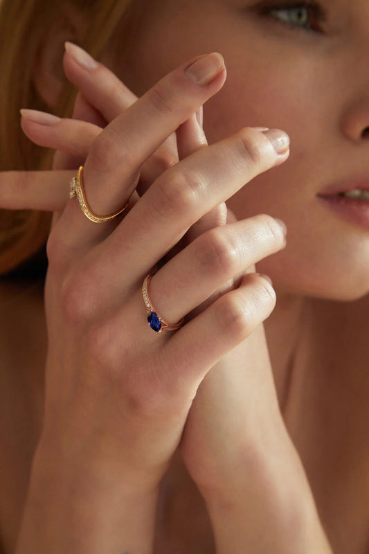 Anillo Ring the Belle Sapphire de oro