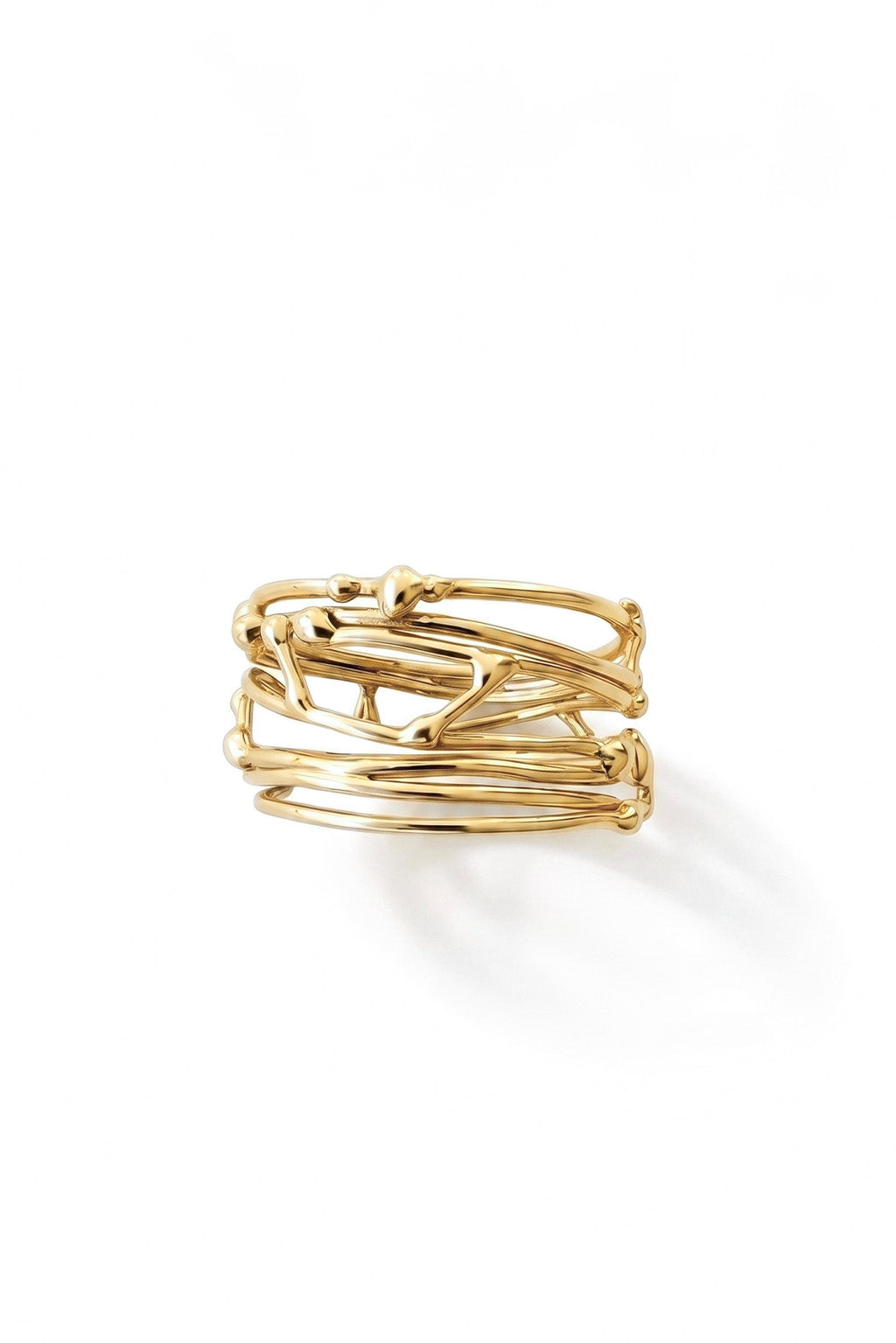 Root of gold III , Corona 14k gold rings
