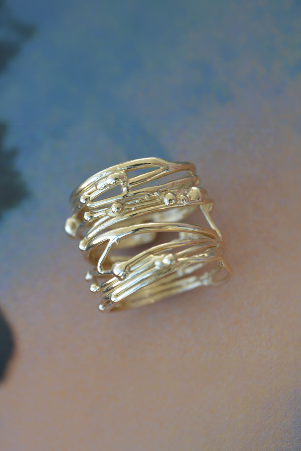 Root of Gold I: Prima, 14K gold ring