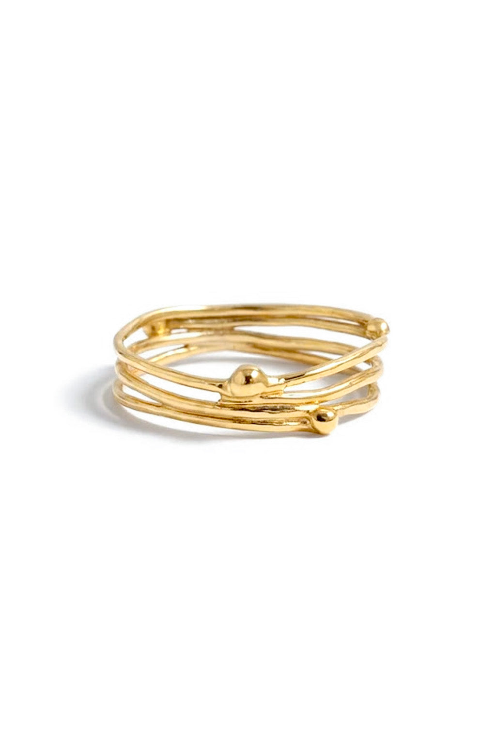 Root of gold IV: Terra, 14K gold ring