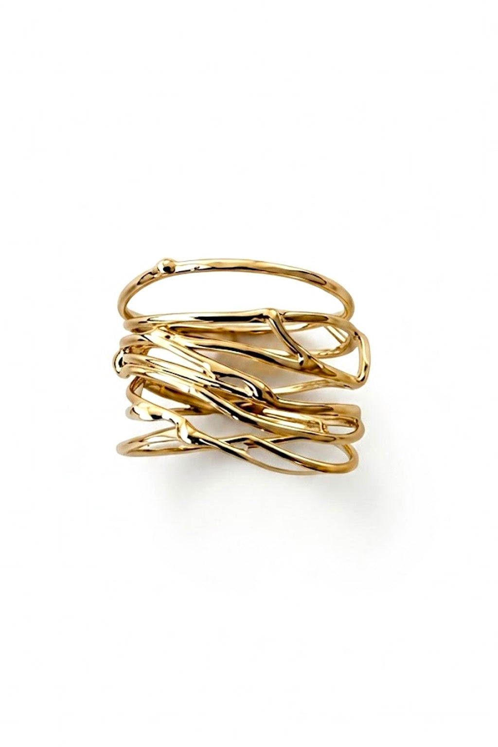 Root of gold II, Vena ring in 14k gold