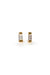 Baguette gold and diamond baby earrings by Sansoeurs, diamond set between two small gold plates