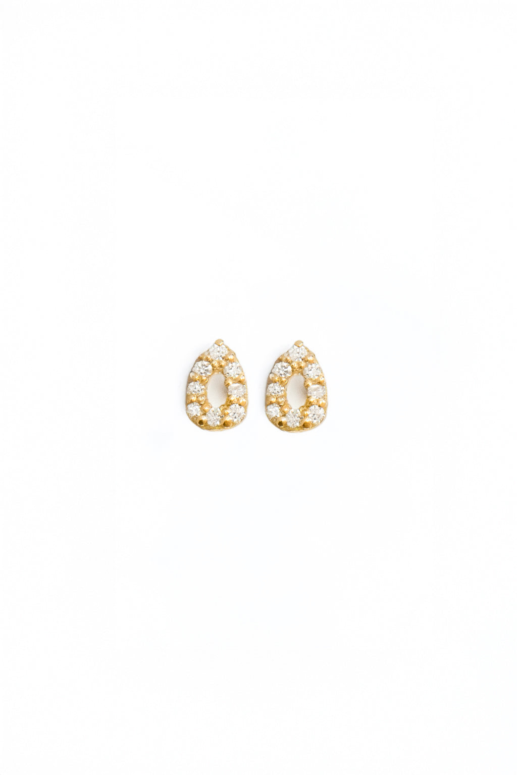 Bubbles Gold and Diamonds Baby Earrings