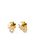 Bubbles gold and diamonds baby earrings by Sansoeurs, drop-shaped studs with diamonds