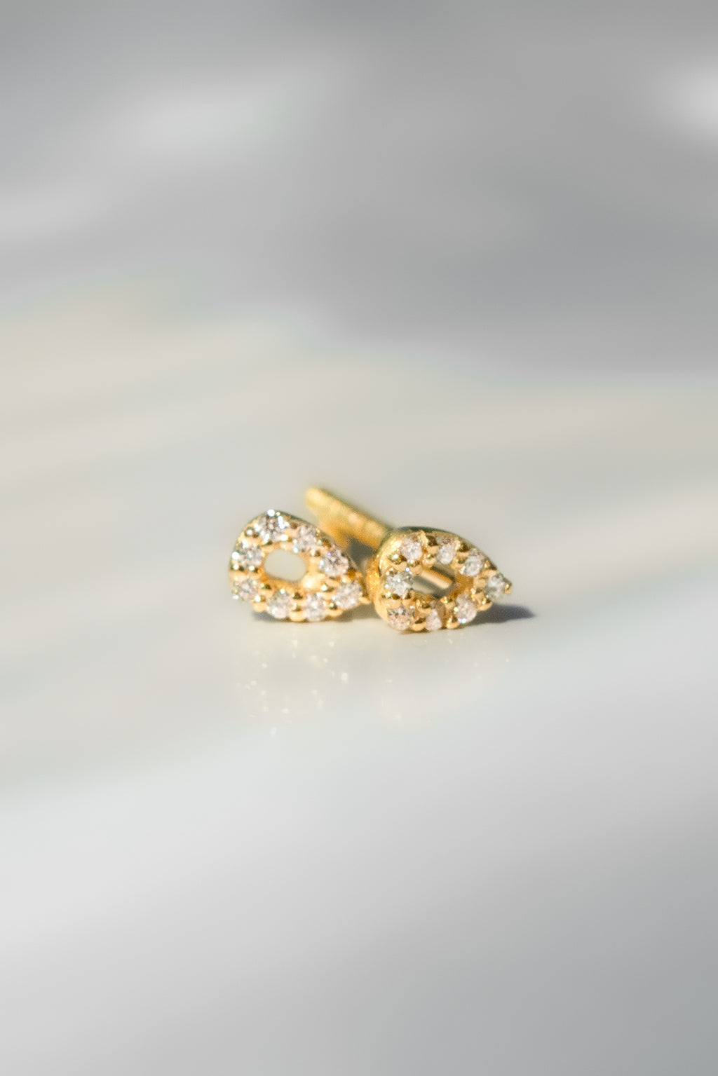 Bubbles Gold and Diamonds Baby Earrings