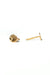 Dots gold and diamonds baby earrings by Sansoeurs, oval gold studs with three diamonds