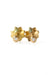 Eye gold and diamond baby earrings by Sansoeurs, diamond set in circular gold bezel