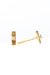 Plaque Tag Gold and Diamond Baby Earrings