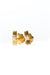 Plaque Tag gold and diamond baby earrings by Sansoeurs, tiny rectangular gold studs with a central diamond
