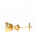 Plaque Tag Gold and Diamond Baby Earrings