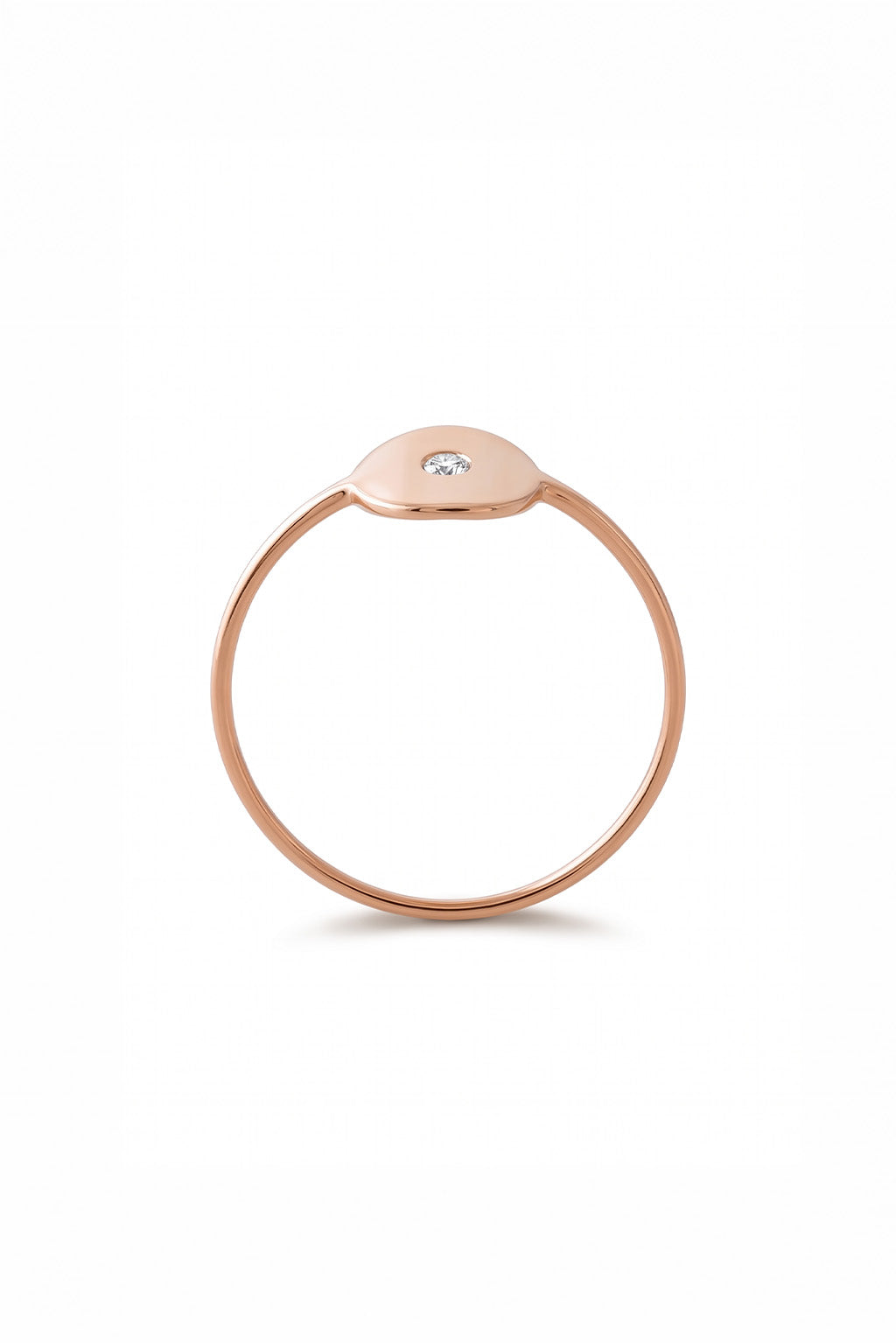 Sequin diamond 18k rose gold ring