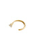Three Claws yellow 18k gold piercing with diamond