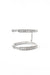 Double diamonds 18k white gold ring
