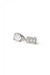 Topaz Small Drop Earring in 18k white gold with diamonds, featuring a 5 mm topaz, designed by Sansoeurs.