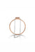 Tube 18K rose gold ring with silver chain