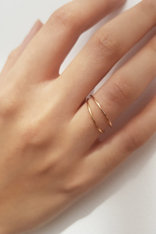 Anillo Scala de oro amarillo y rosa