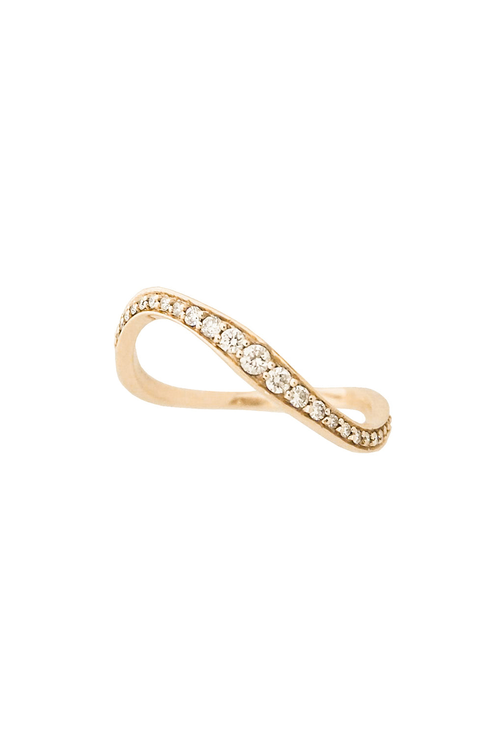 Wave gold ring