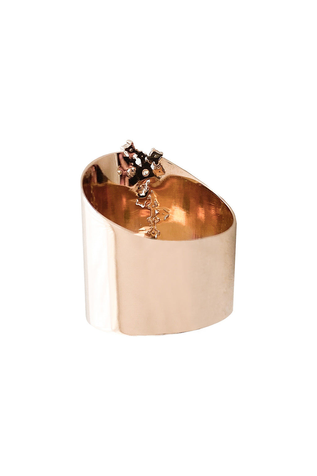 Band Cascade diamonds gold ring