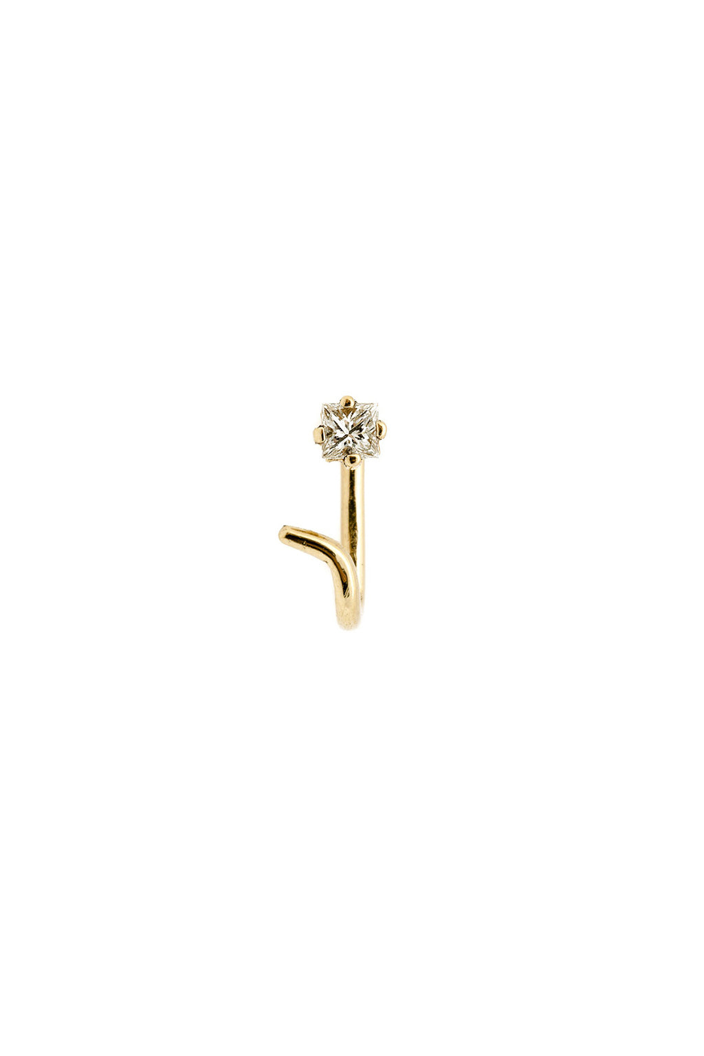 Fleur diamond gold piercing