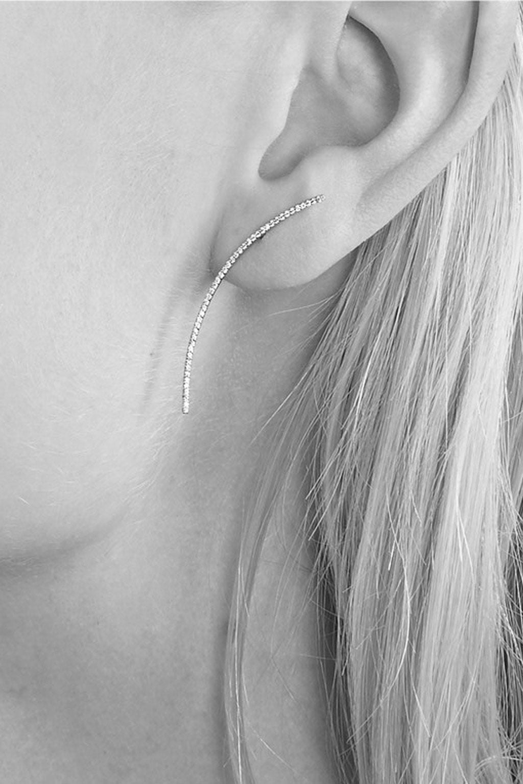 Pendiente Arch diamonds de oro