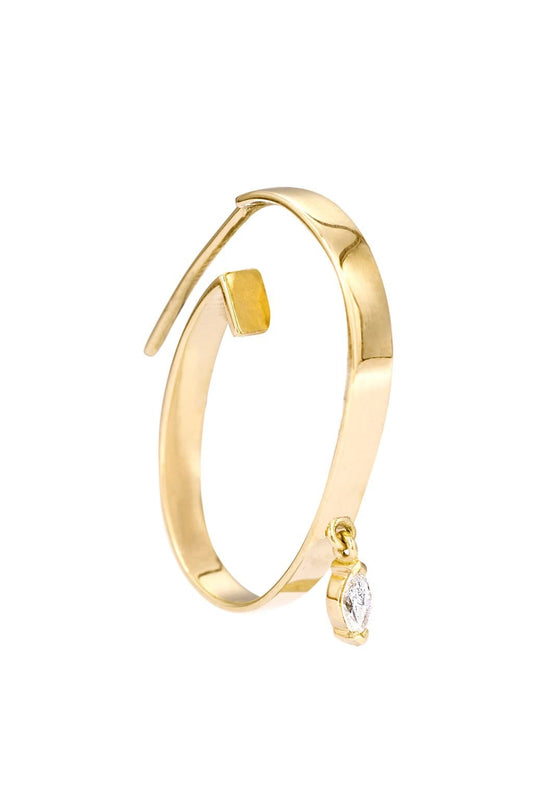 Aro Band marquise de oro