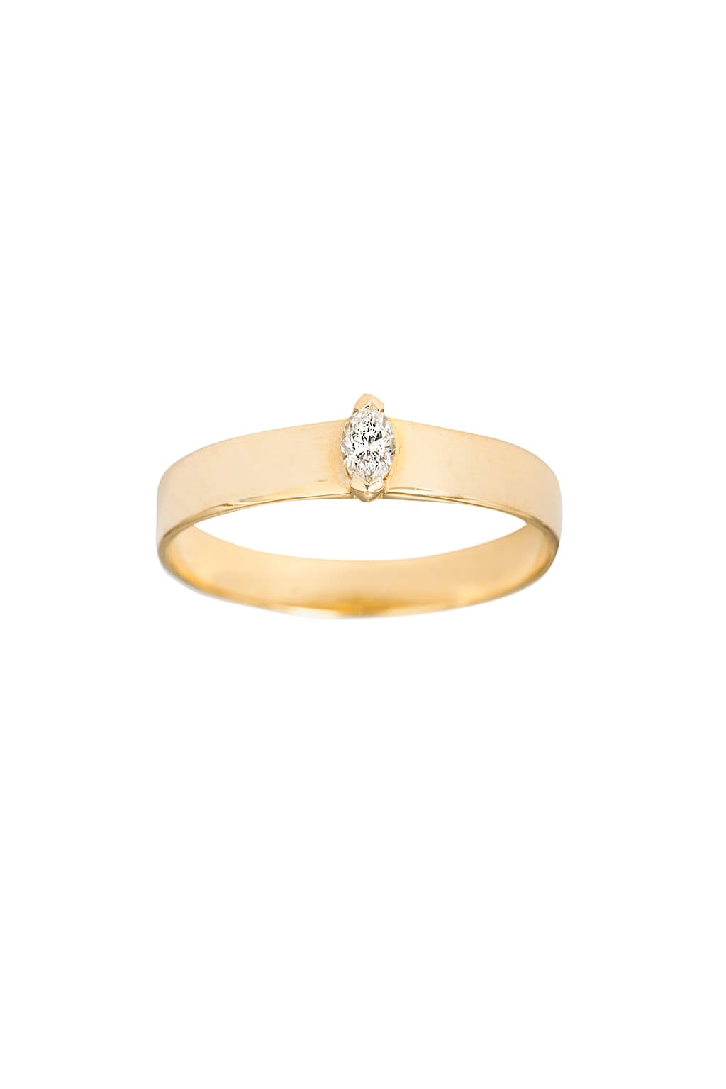 Band marquise 3'5 x 2 mm gold ring