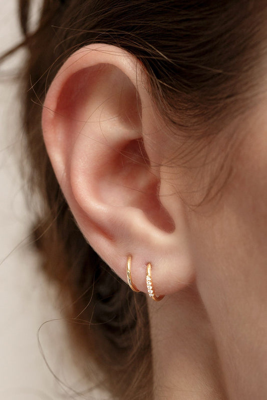 Pendiente Big Snake diamonds de oro