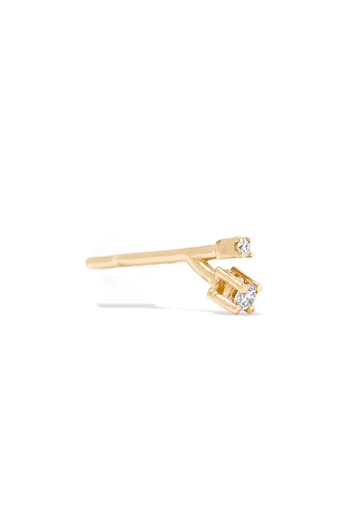 Big Spark yellow gold earring