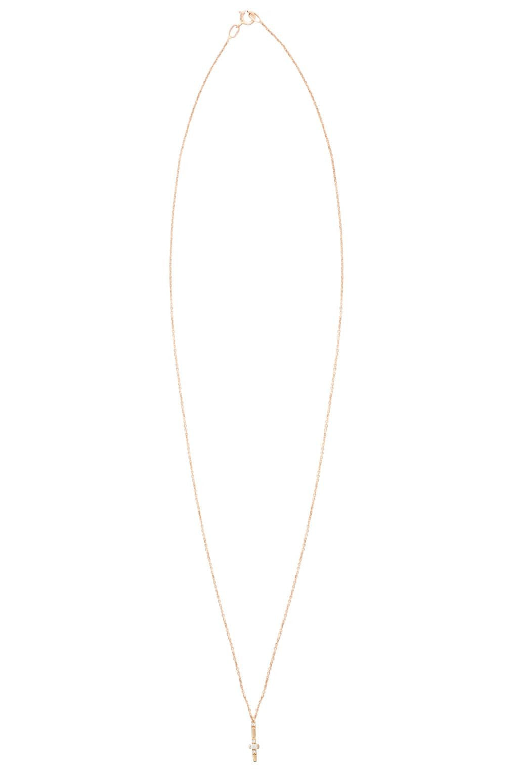 Sword baguette gold necklace