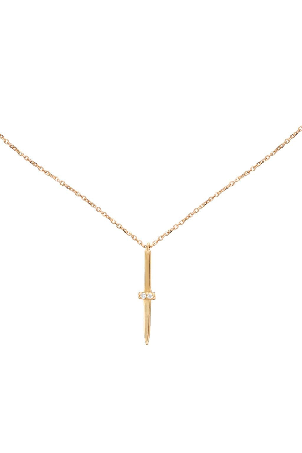 Sword gold necklace