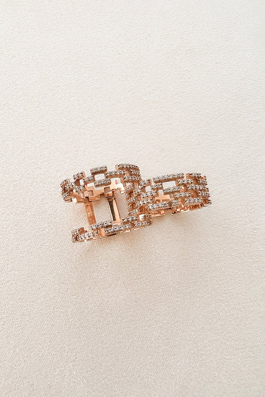 Bague Detachable Brick diamonds en or