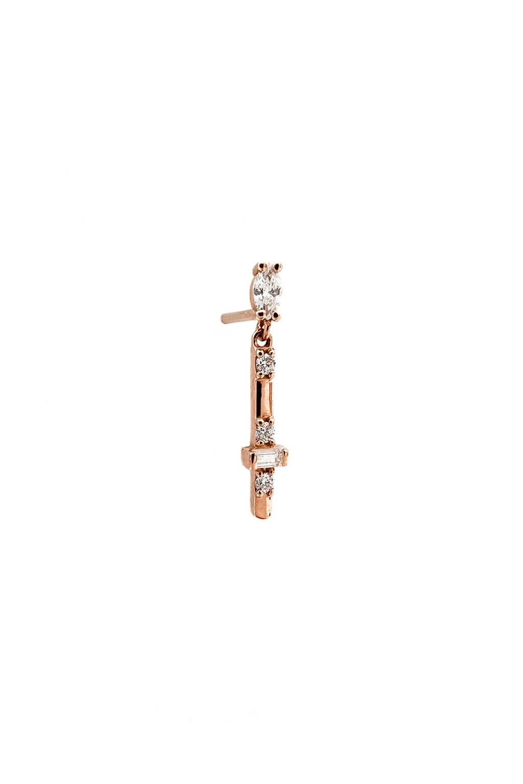 Pendiente Small Marquise Sword de oro
