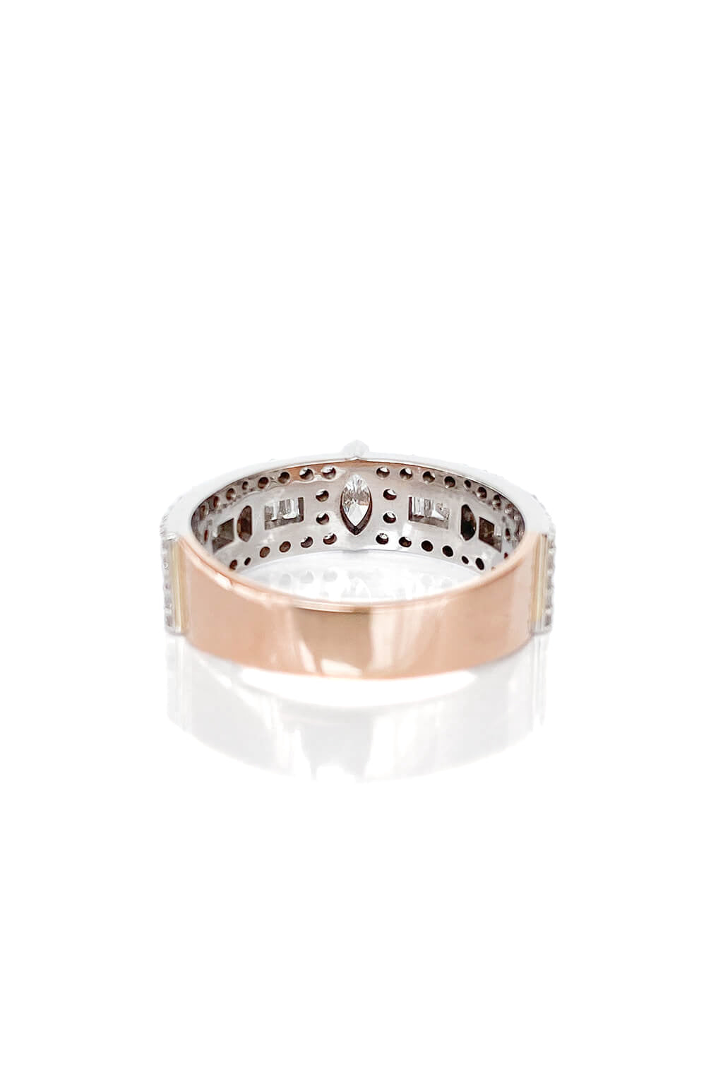 Cartier Love One Diamond Wedding Band Ring 18K Rose Gold Size 50