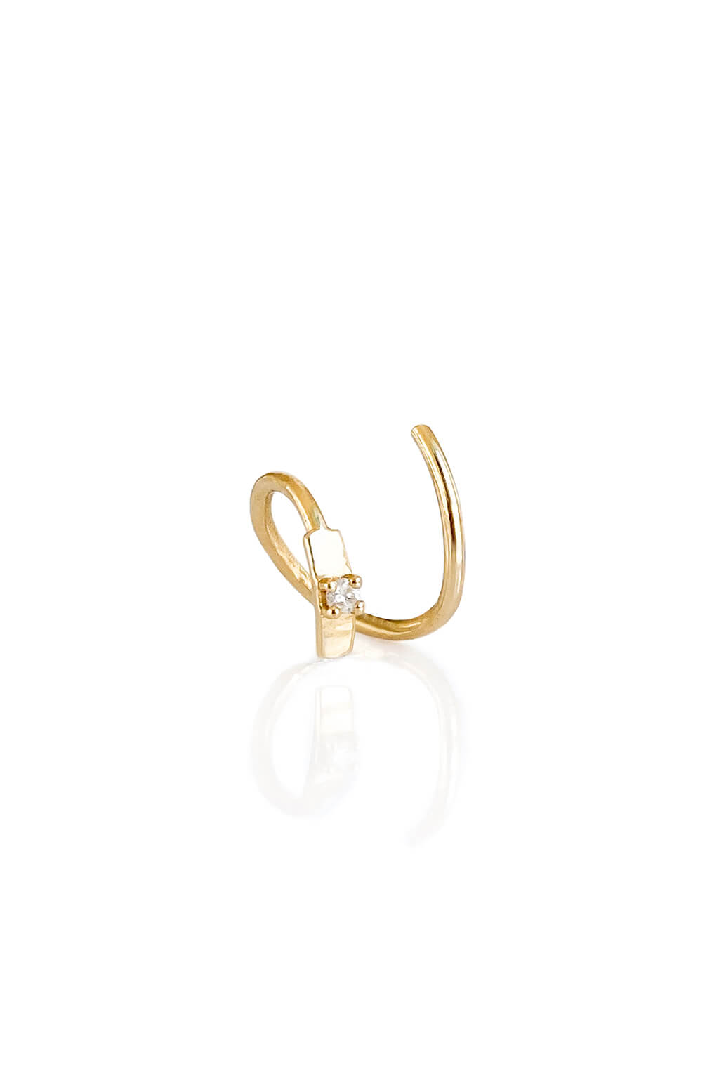 Tag Snake gold earring